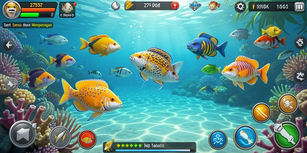 Screenshot gameplay Tembak Ikan yang mendebarkan dalam 2757.
