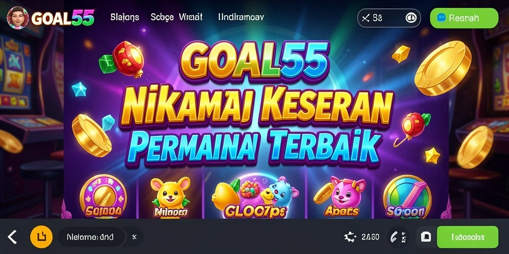 Tampilan gameplay GOAL55 yang menarik dan penuh warna.