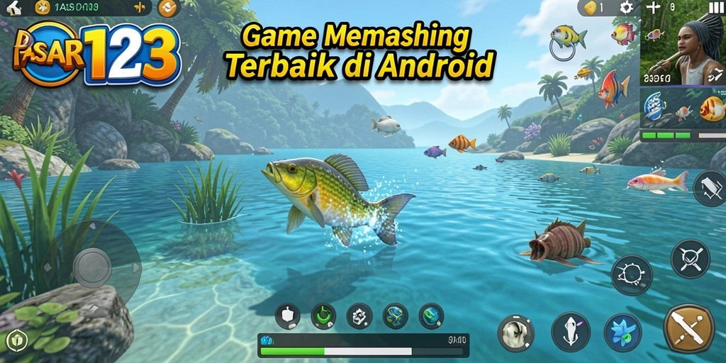 Tampilan gameplay memancing yang menarik dalam PASAR123.