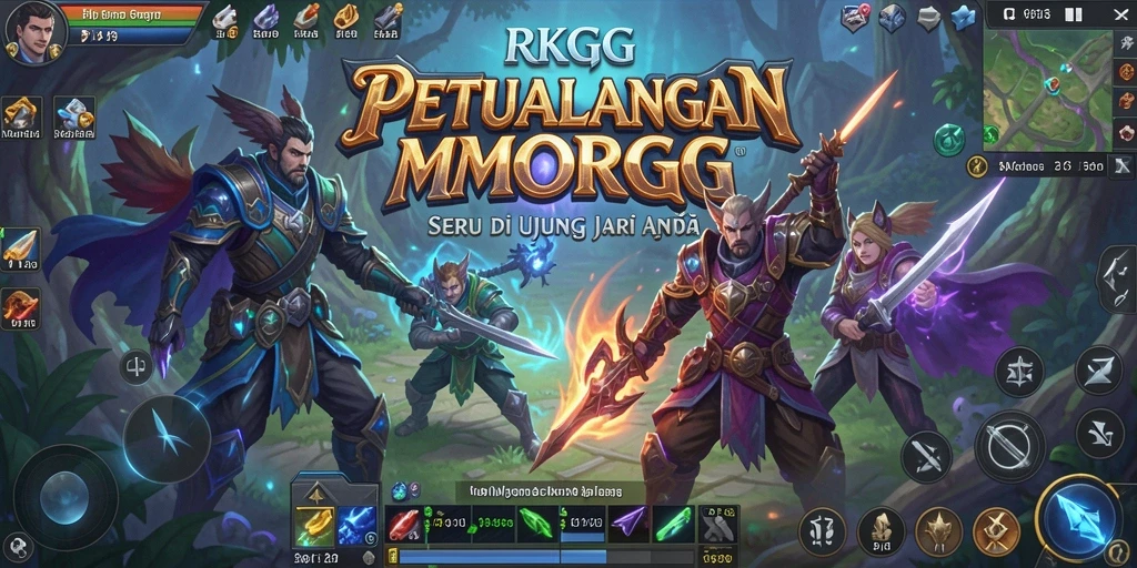 Screenshot gameplay RKGG menampilkan pertarungan epik dalam dunia MMORPG.