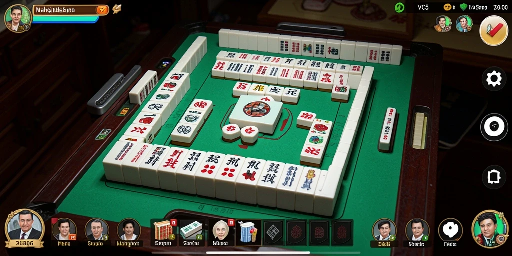 Tampilan menarik dari gameplay seru VC5 Mahjong.